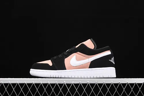 All categories Air Jordan Jordan series basketball shoes Air Jordan 1 Low New version Air Jordan 1 Low AJ1 Joe 1 low-top silk rose gold cultural and leisure sports sneakers 554723-090